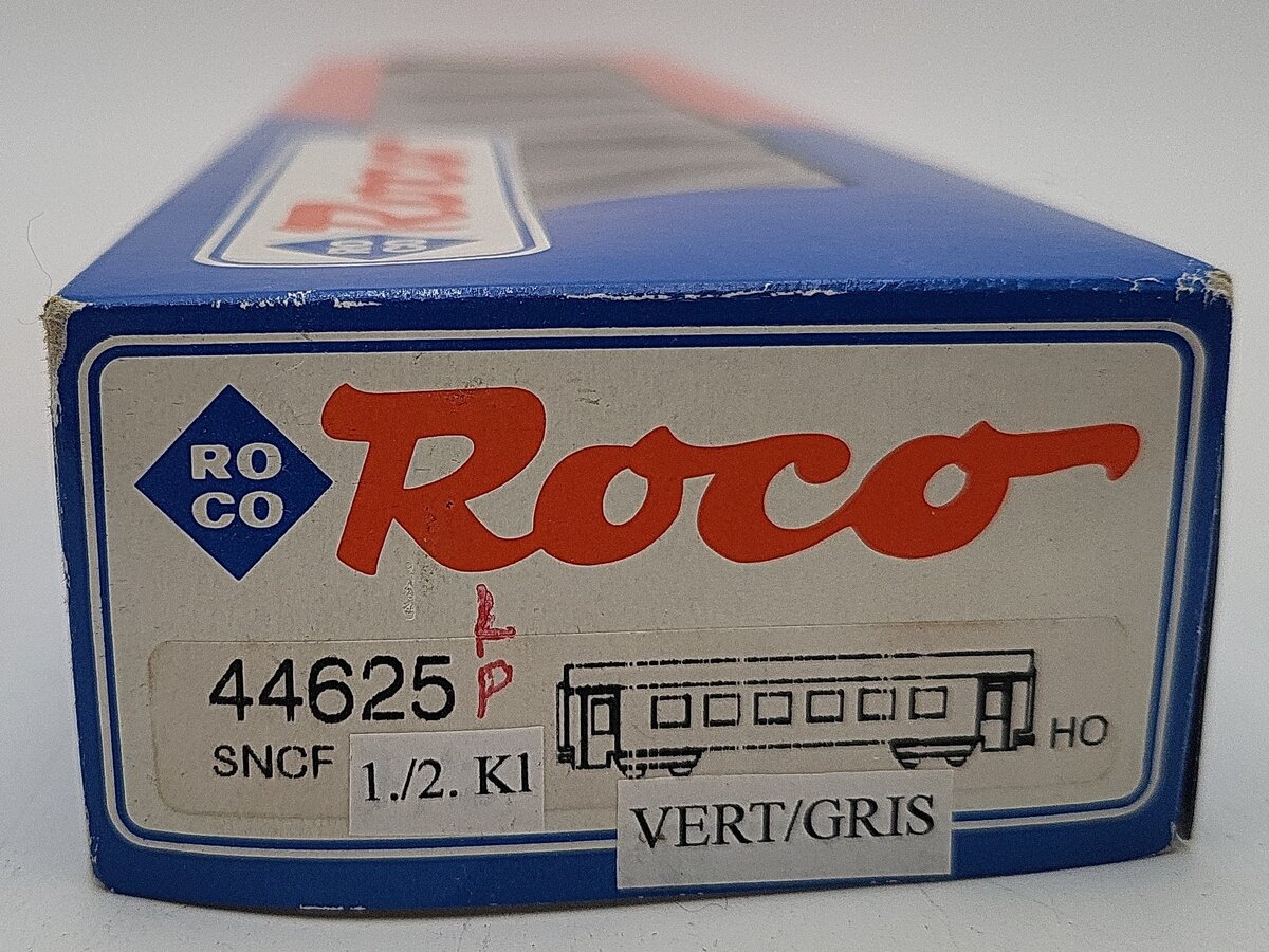Roco 44625 HO Scale SNCF 1st/2nd Class Passenger Car EX/Box