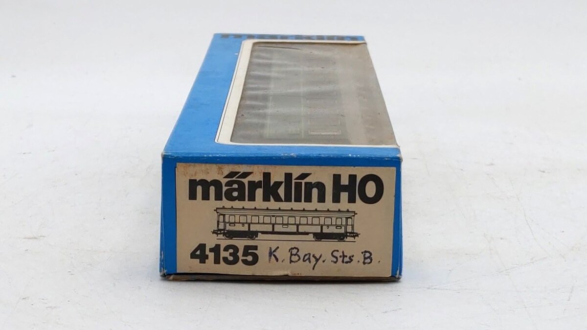 Marklin 4135 HO Scale Nichtroucher K.Bay.Sts.B. 3rd Class Passenger Car VG/Box