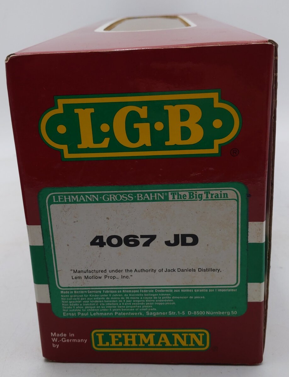LGB 4067-JD G Scale Jack Daniels Boxcar LN/Box