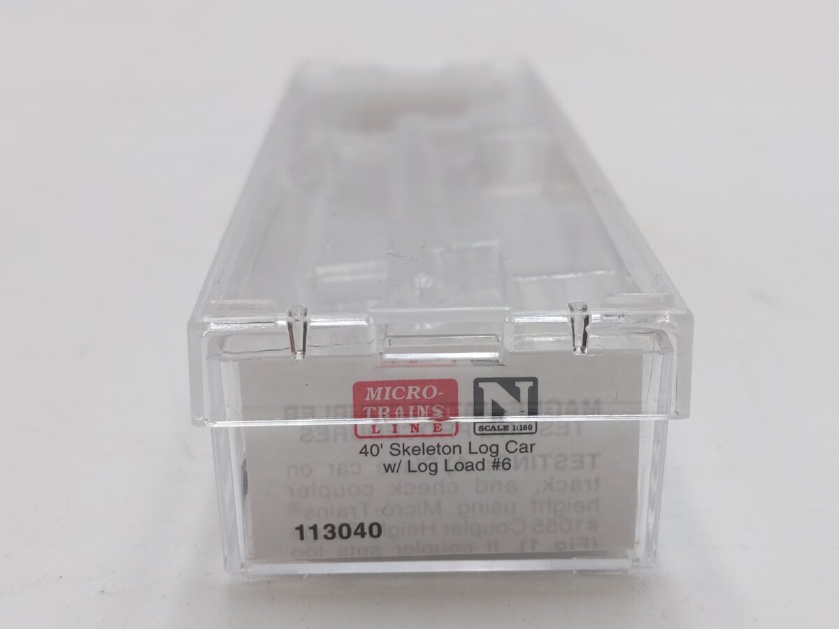 Micro-Trains 11300040 N 40' Skeleton Log Car w/ Log Load #6 NIB