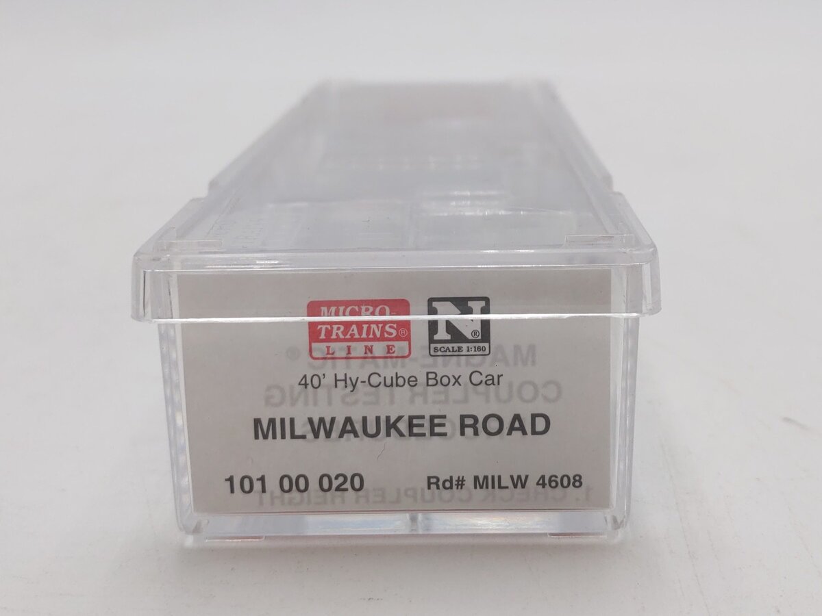 Micro-Trains 10100020 N Milwaukee Road 40' Single Door Hi-Cube Boxcar #4608 NIB