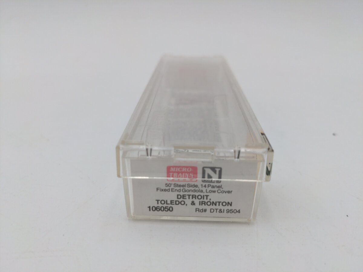 Micro-Trains 10600050 N Scale DT&I 50' 14 Panel Steel Side Gondola w/Cover #9504 LN/Box