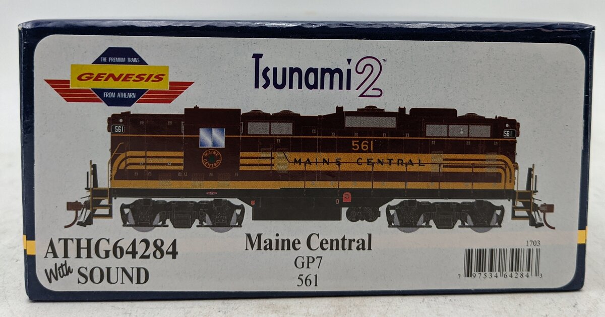 Athearn G64284 HO Maine Central GP7 Diesel Locomotive #561 with DCC & Sound