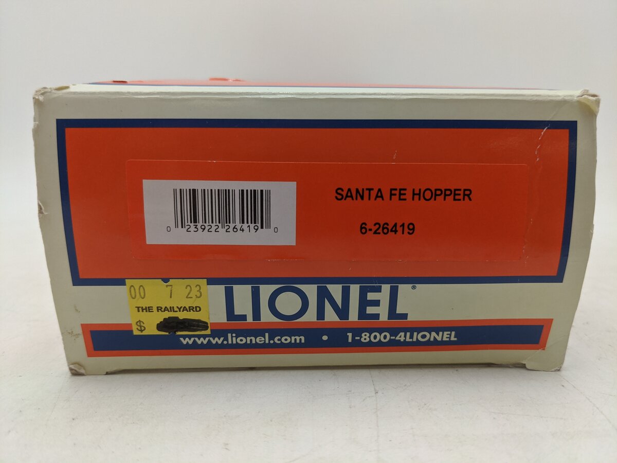 Lionel 6-26419 O Gauge Santa Fe Hopper EX/Box