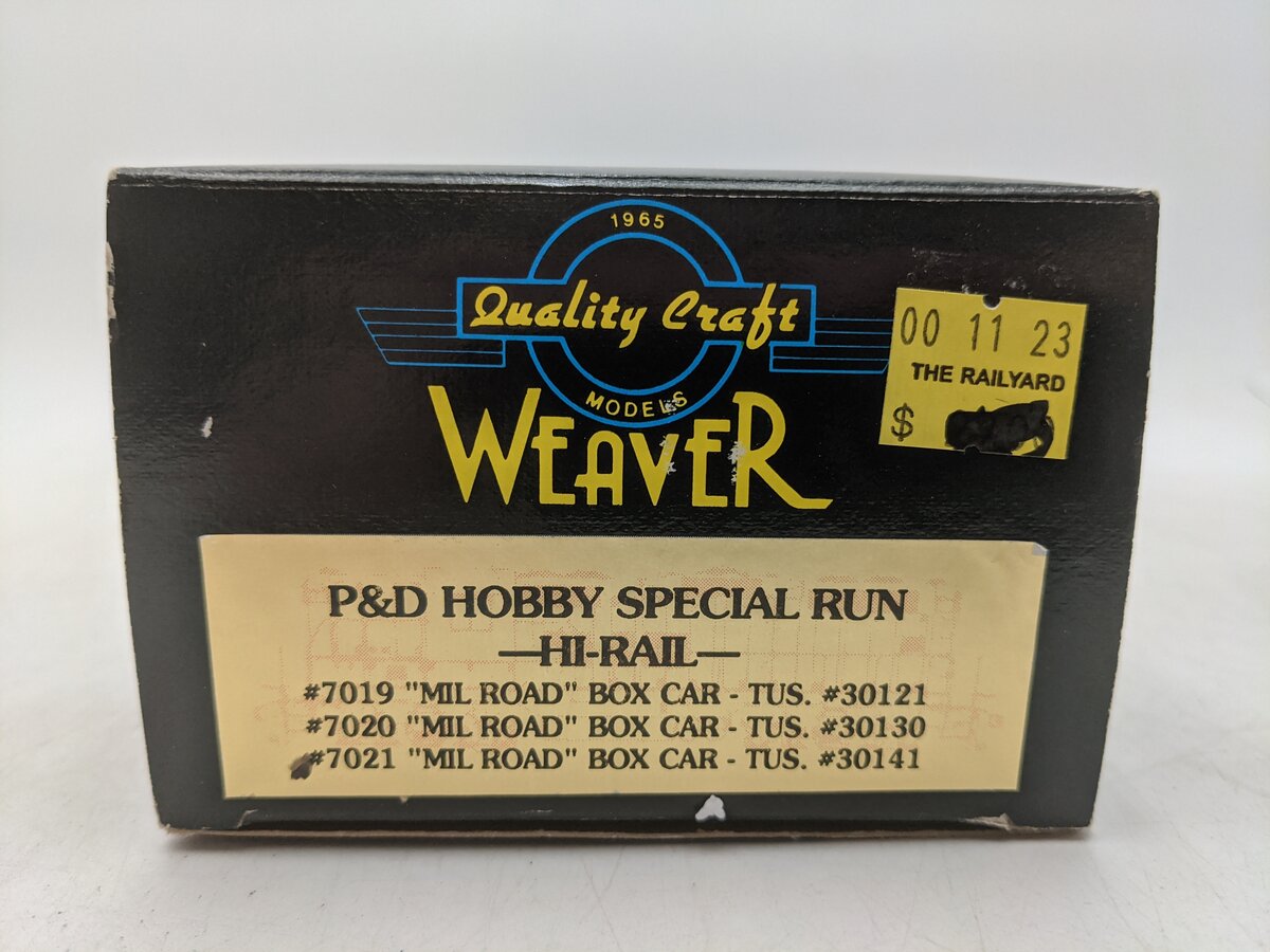 Weaver 7021 Mil Road Tus High Rail Boxcar #30141 (3 Rail) EX/Box