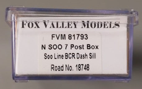 Fox Valley Models 81793 N SOO 7 Post Box with X Panel Roof BCR #18748