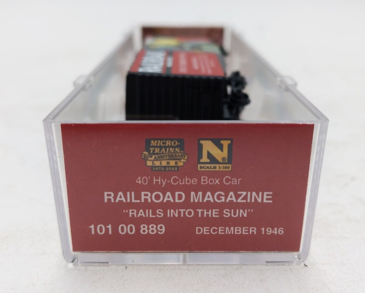 Micro-Trains 10100889 N Railroad Magazine December "Rails Into The Sun" Boxcar