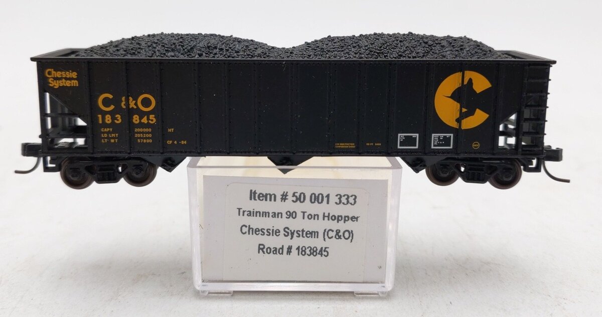 Atlas 50001333 N Chessie/C&O Trainman 90-Ton Hopper #183845