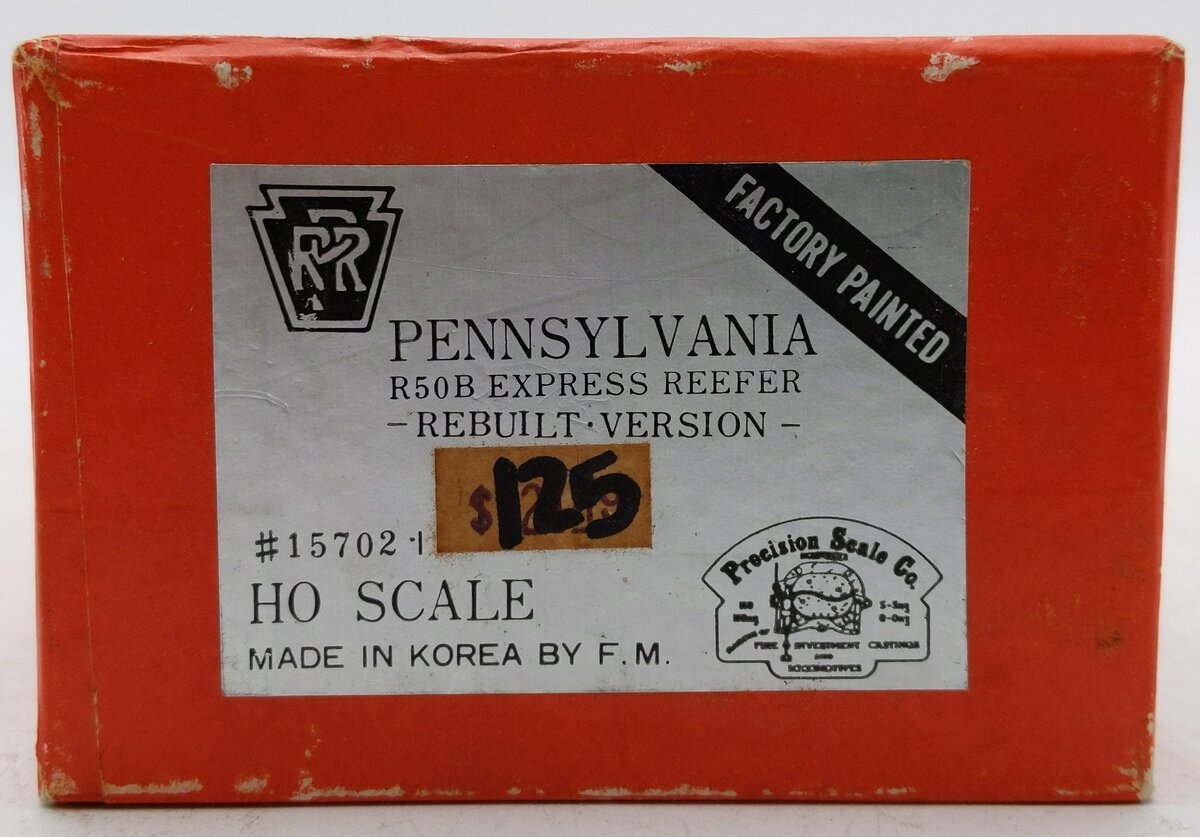 Precision Scale Company 15702-1 HO BRASS Pennsylvania R50B Express Reefer - F/P EX/Box