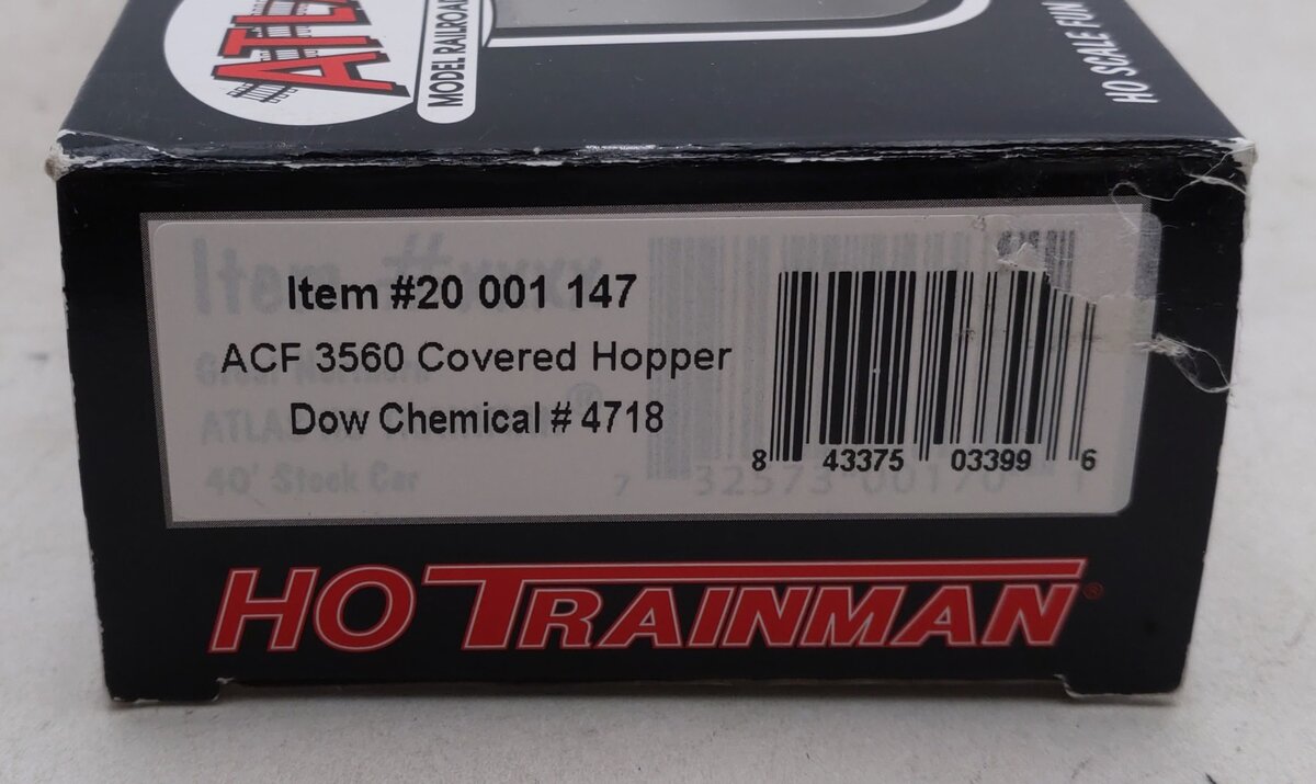 Atlas 20001893 HO Dow Chemical ACF 3560 Covered Hopper #4718