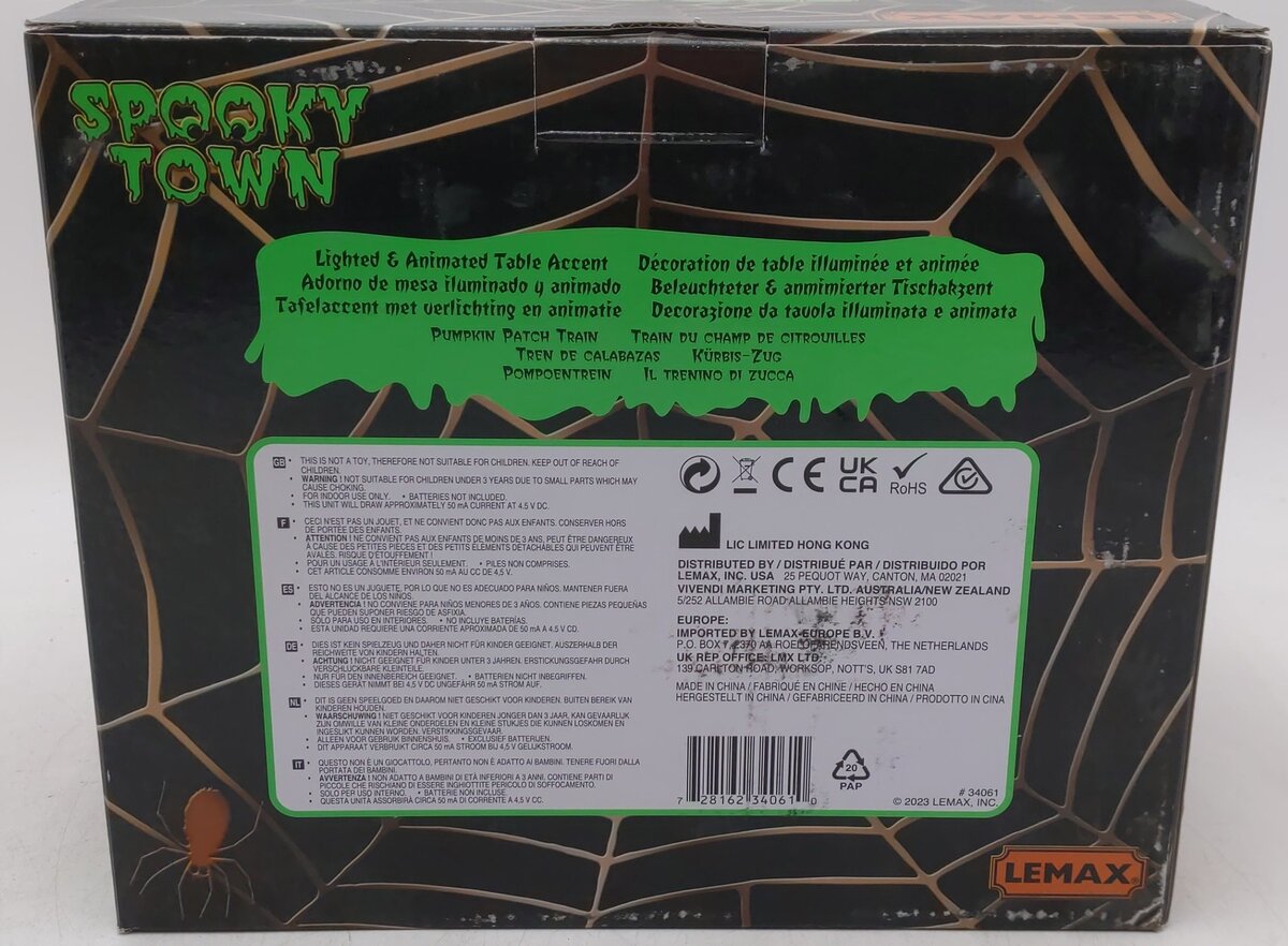 Lemax 34061 Spooky Town Paula's Pumkin Patch Ride EX/Box