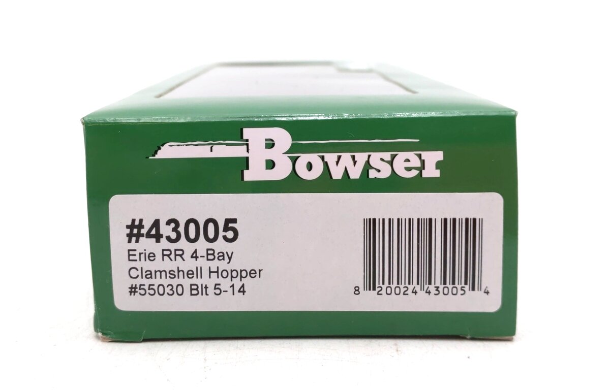 Bowser 43005 HO Erie RR 4-Bay Clamshell Hopper Car #55030
