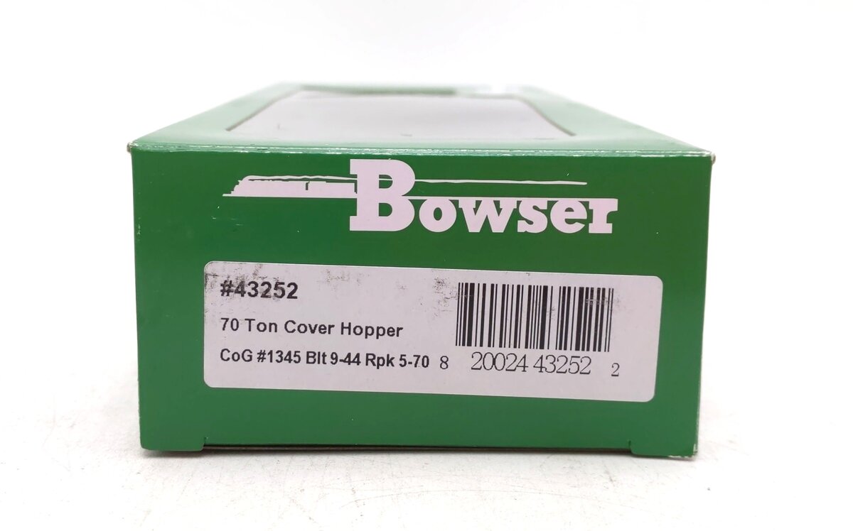 Bowser 43252 HO Central of Georgia Executive Line H34 Covered Hopper Car #1345