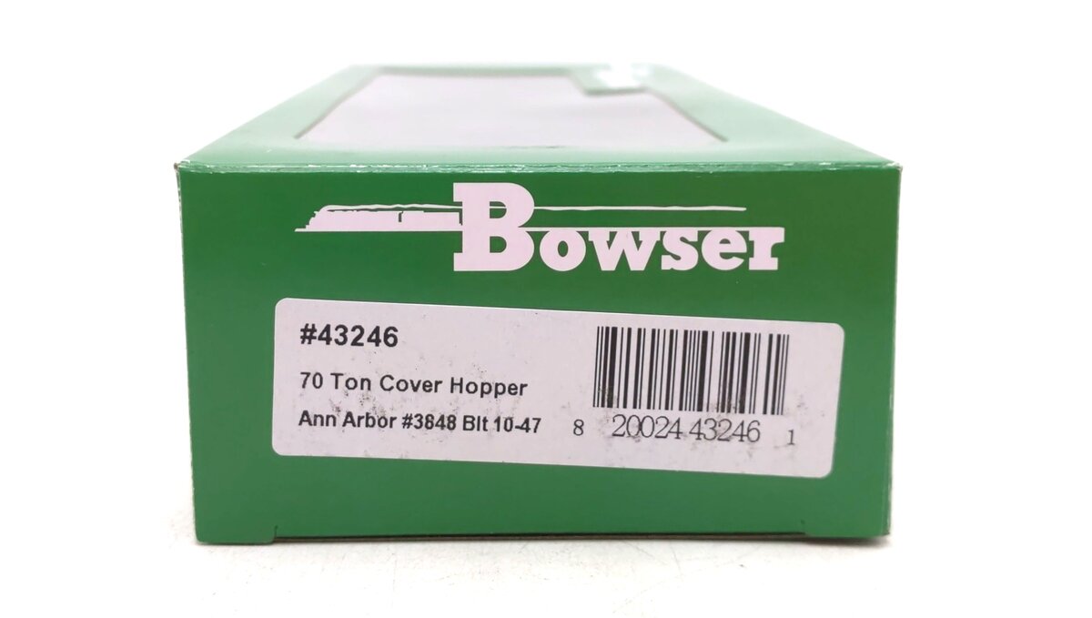 Bowser 43246 HO Ann Arbor Executive Line H34 Covered Hopper Car #3848