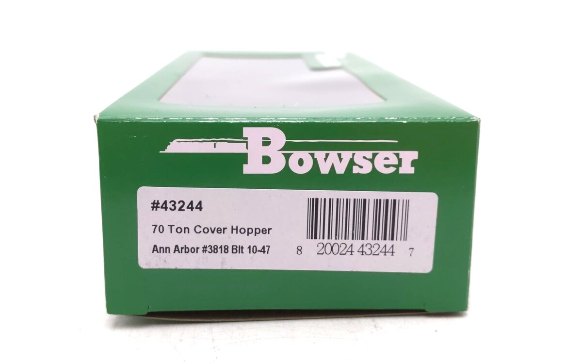 Bowser 43244 HO Ann Arbor Executive Line H34 Covered Hopper Car #3818