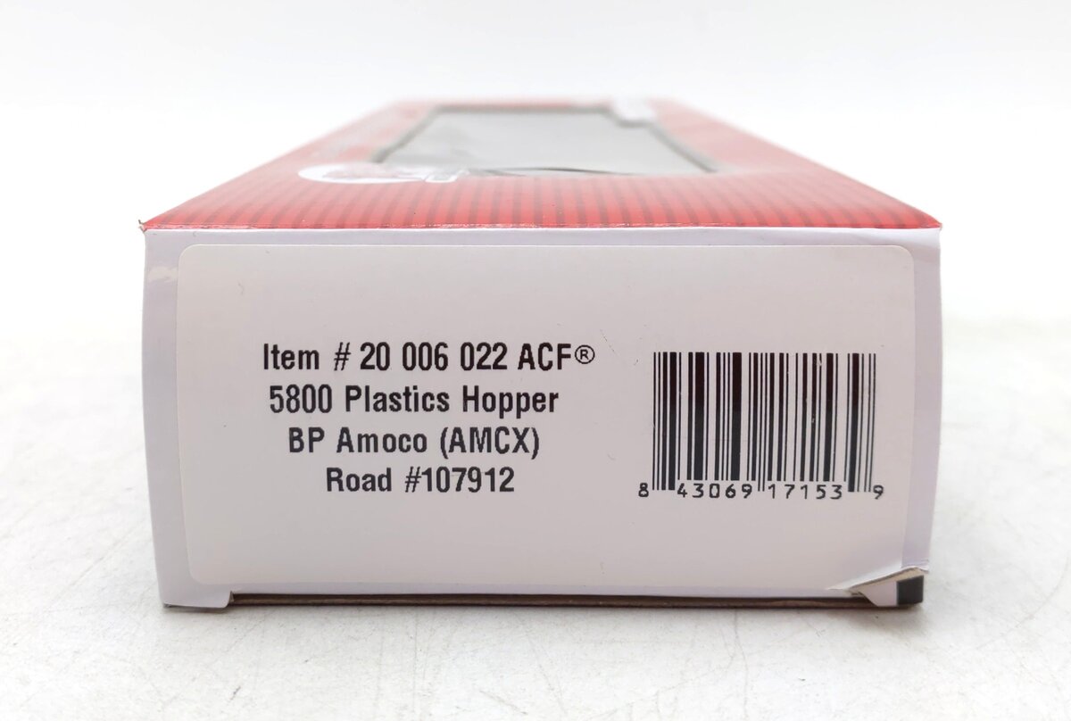 Atlas 20006022 HO AMCX ACF 5800 4-Bay Plastics Covered Hopper Car #107912