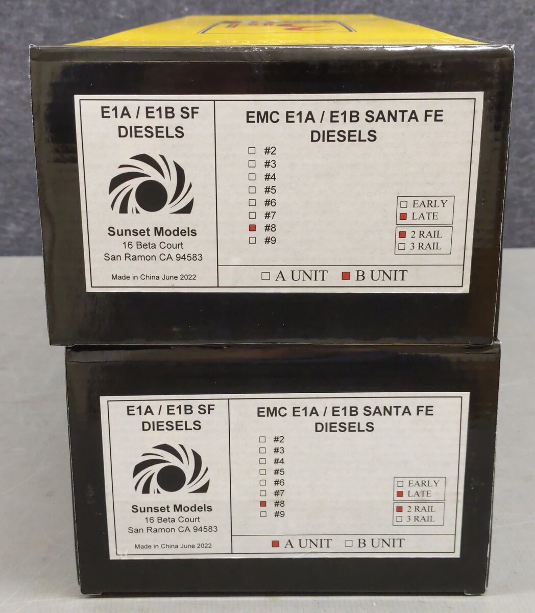 3rd Rail O Scale 2-Rail Sante Fe EMC E1A/E1B AB Diesel Locomotive Set w/ DCC&Snd LN/Box