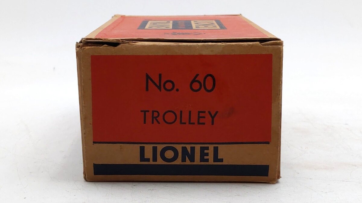 Lionel 60 Vintage O Lionelville Motorized Rapid Transit Trolley VG/Box
