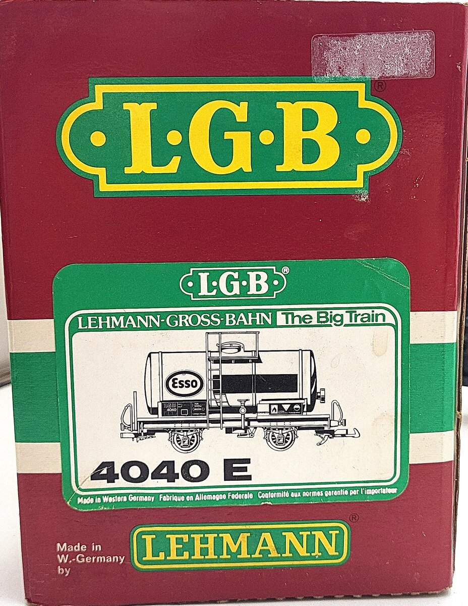 LGB 4040E G Scale Esso Short Single Dome Tank Car EX/Box