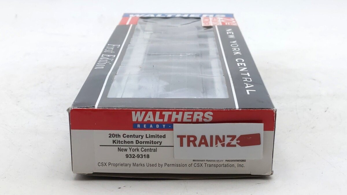 Walthers 932-9318 HO Scale NYC 20th Century Limited Kitchen Dormitory Car NIB