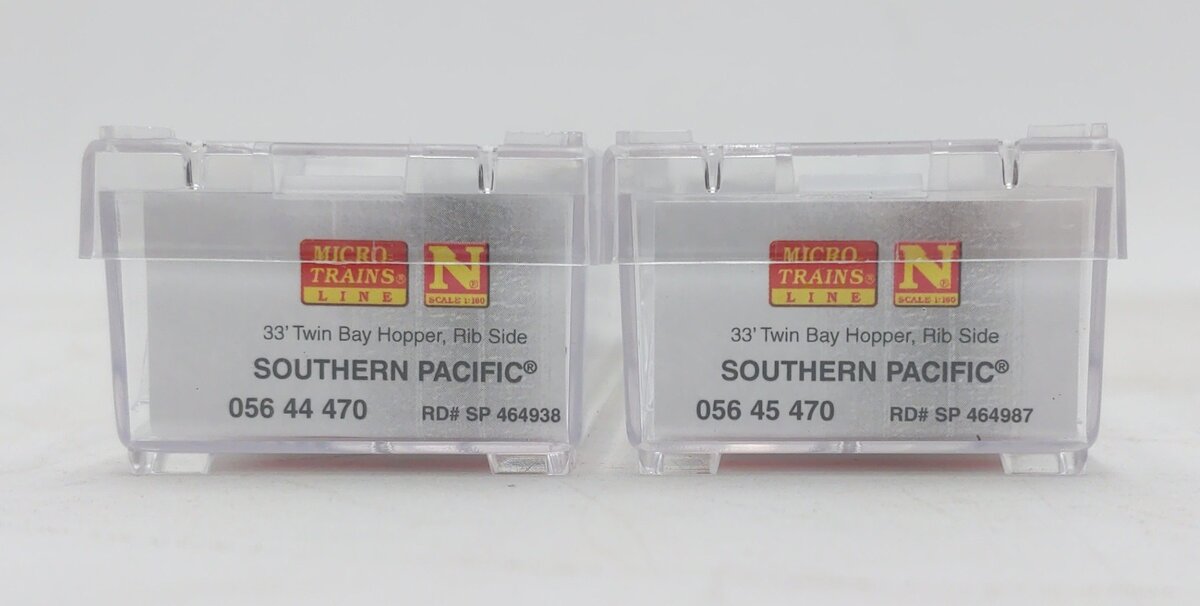 Micro-Trains 98305094 N SP Weathered 33' Twin Bay Hoppers (Set of 2)