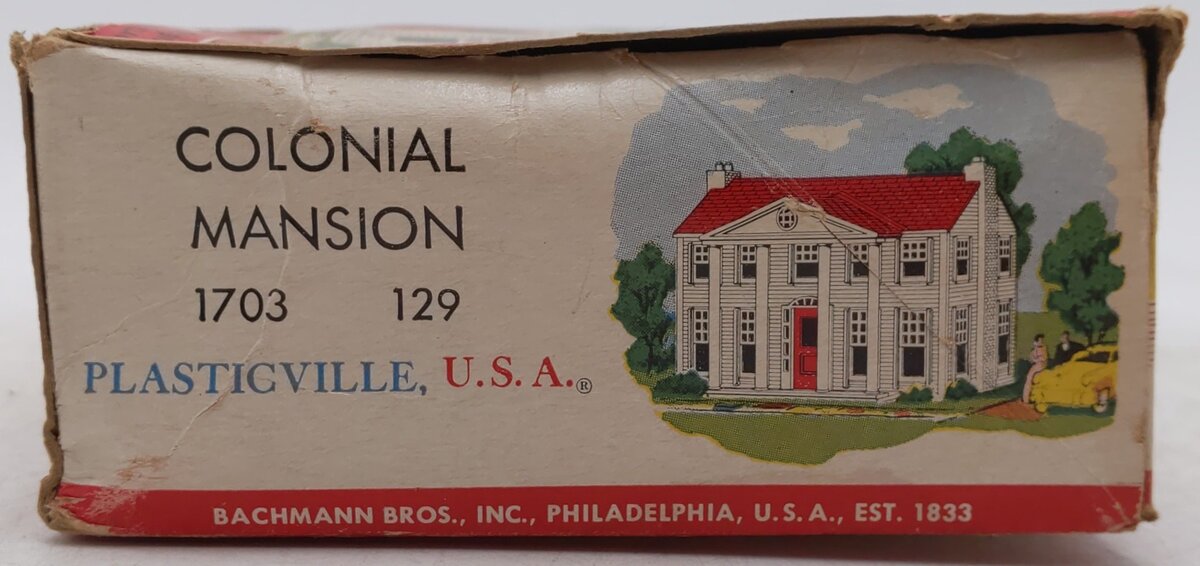 Plasticville 1703-129 Vintage O Mansion Kit VG/Box
