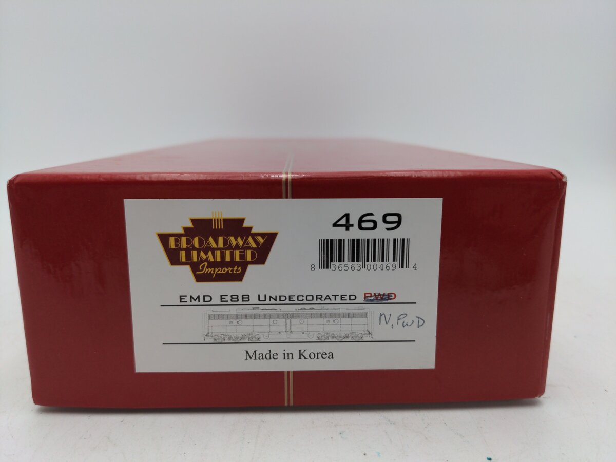Broadway Limited 469 HO Scale Undecorated Non-Powered Diesel Locomotive EX/Box