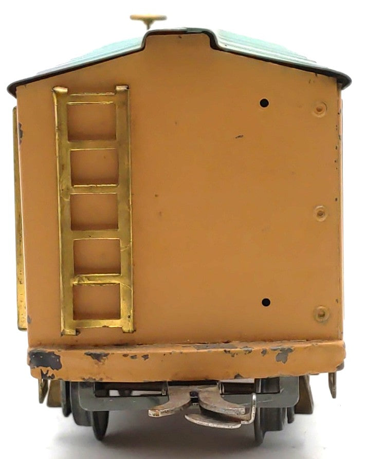 American Flyer 4018 Vintage Standard Gauge Mustard Green Boxcar