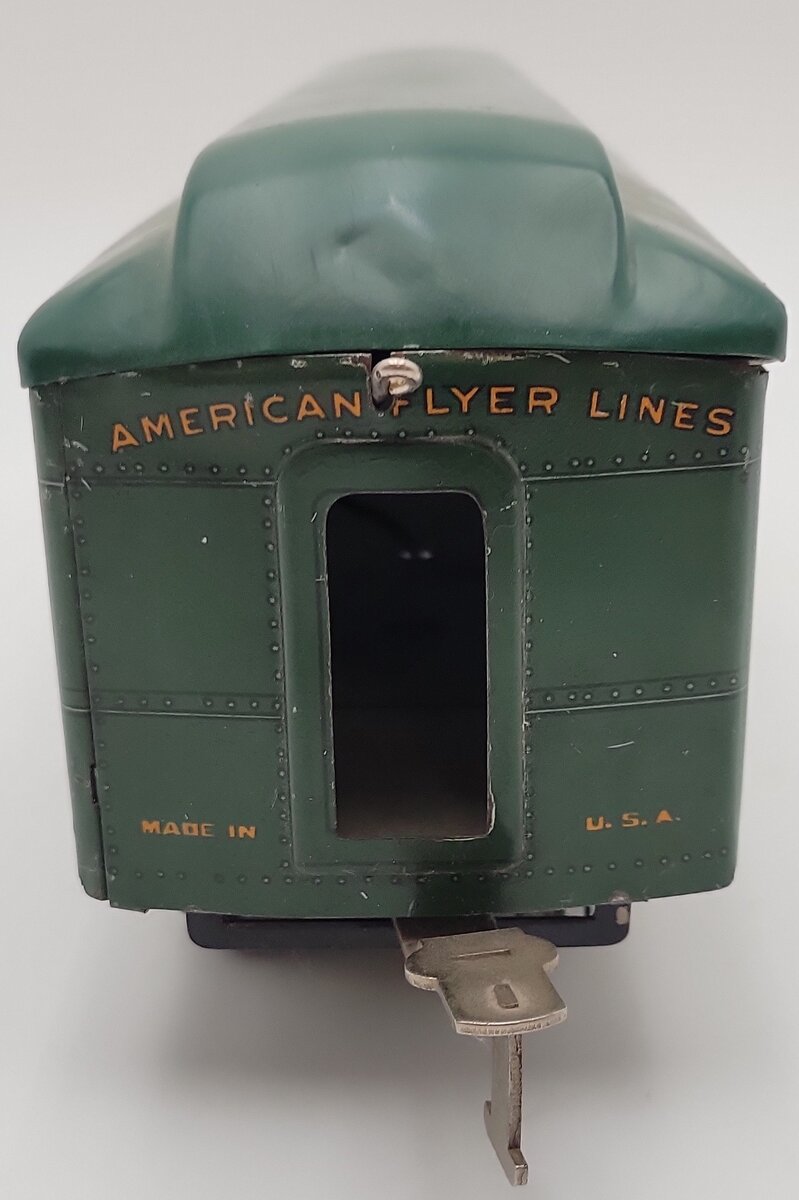 American Flyer 4040 Vintage Standard AF Lines REA Dark Green Baggage Car