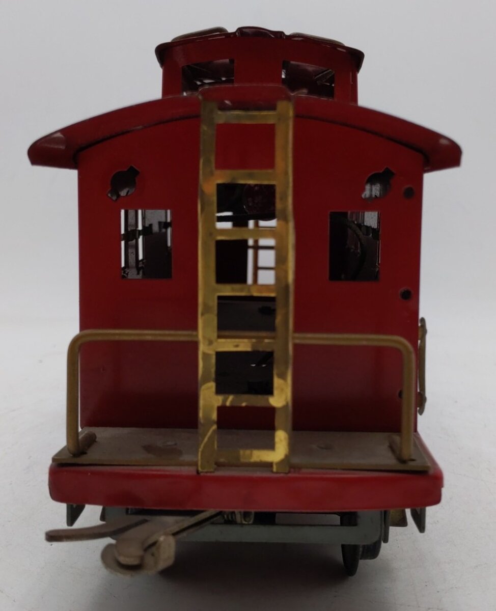 American Flyer 4021 Vintage Wide Standard Gauge Red Tinplate Caboose VG