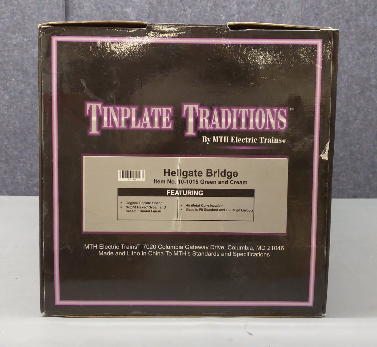 MTH 10-1015 Standard Gauge Large Tinplate Hellgate Bridge #300 EX/Box