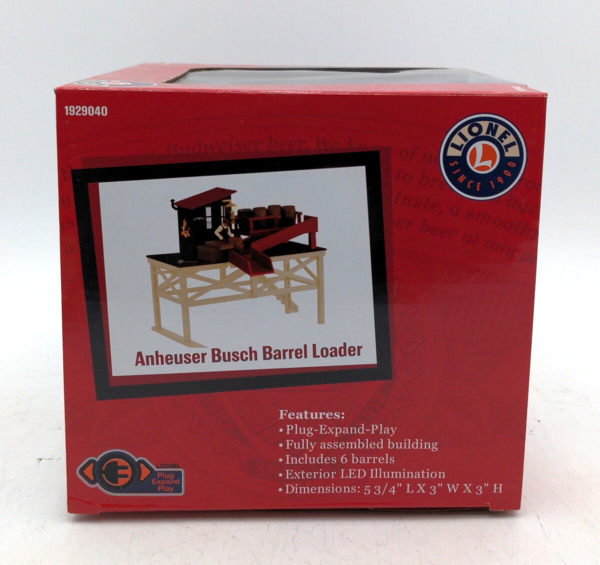Lionel 1929040 O Gauge Anheuser-Busch Barrel Loader