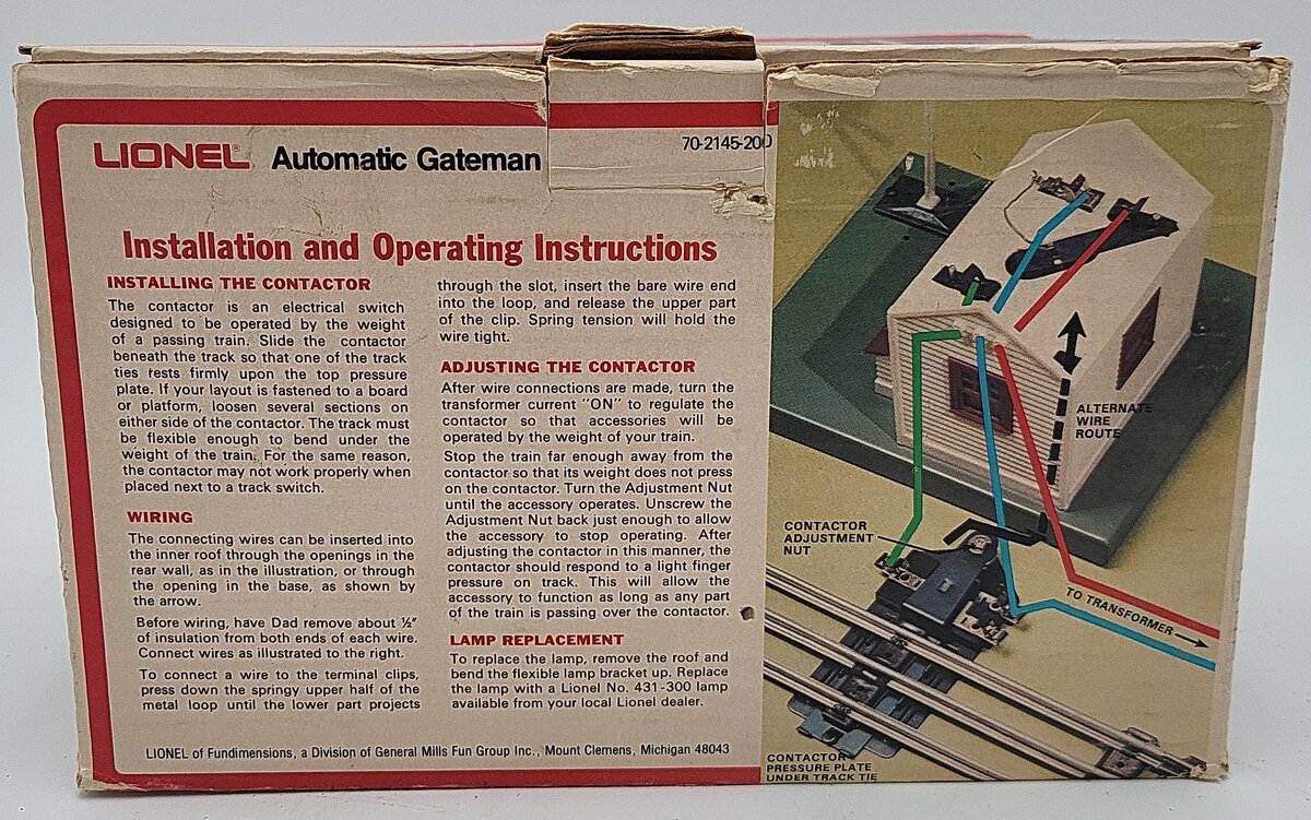 Lionel 6-2145 Automatic Gateman/Box