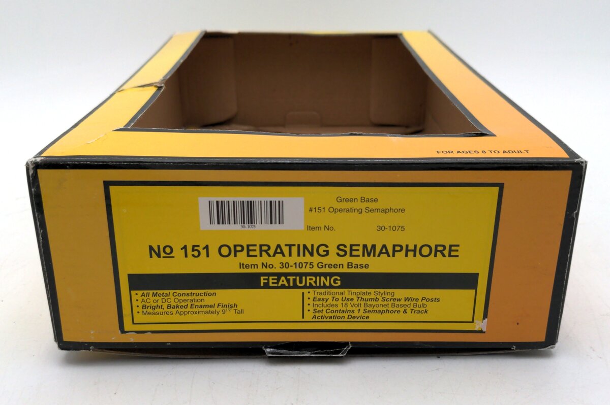MTH 30-1075 O Gauge Operating Semaphore Signal #151 EX/Box