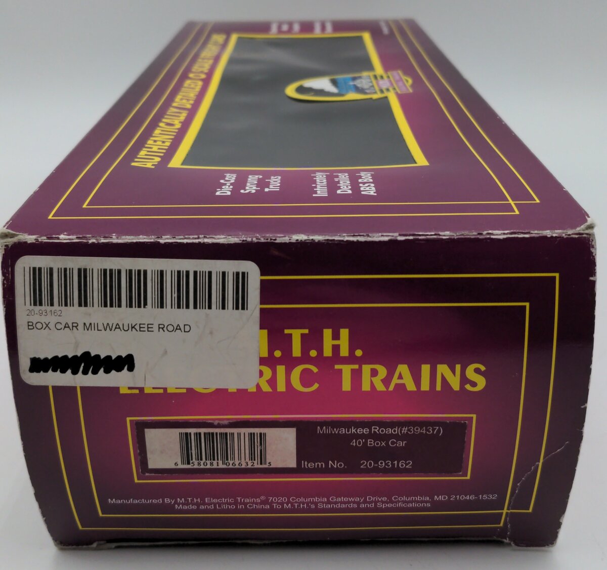 MTH 20-93162 O Gauge Milwaukee Road 40' Boxcar #39437 EX/Box
