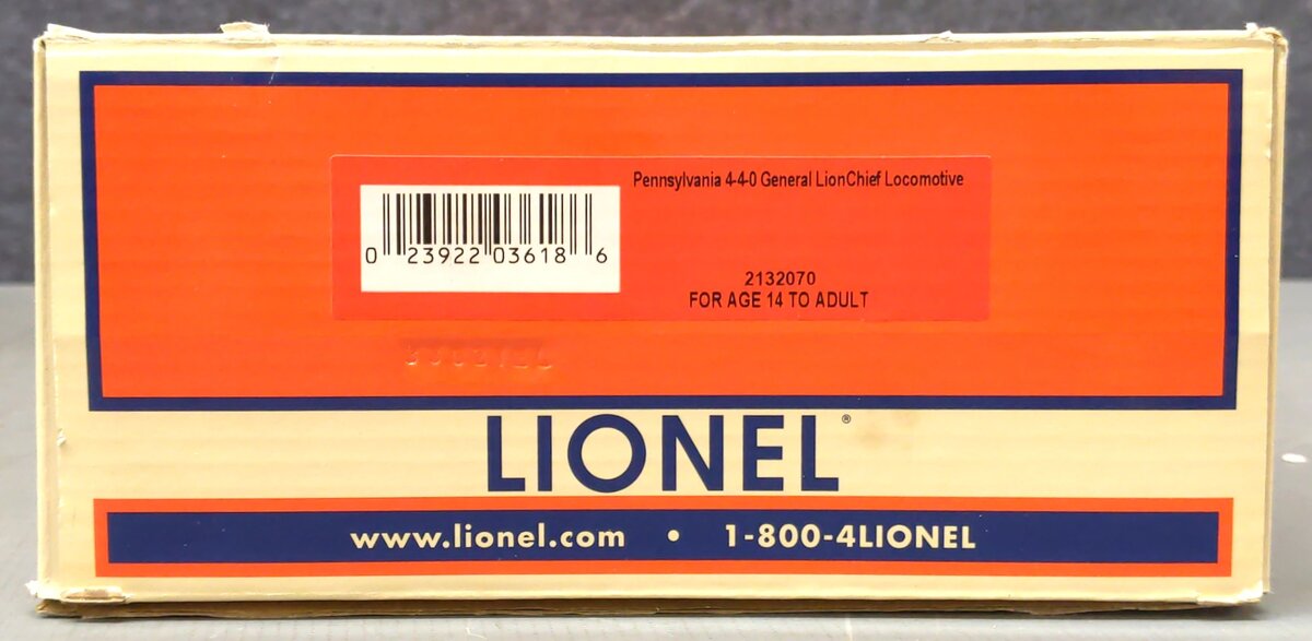 Lionel 2132070 O Pennsylvania Railroad LionChief General Steam Locomotive