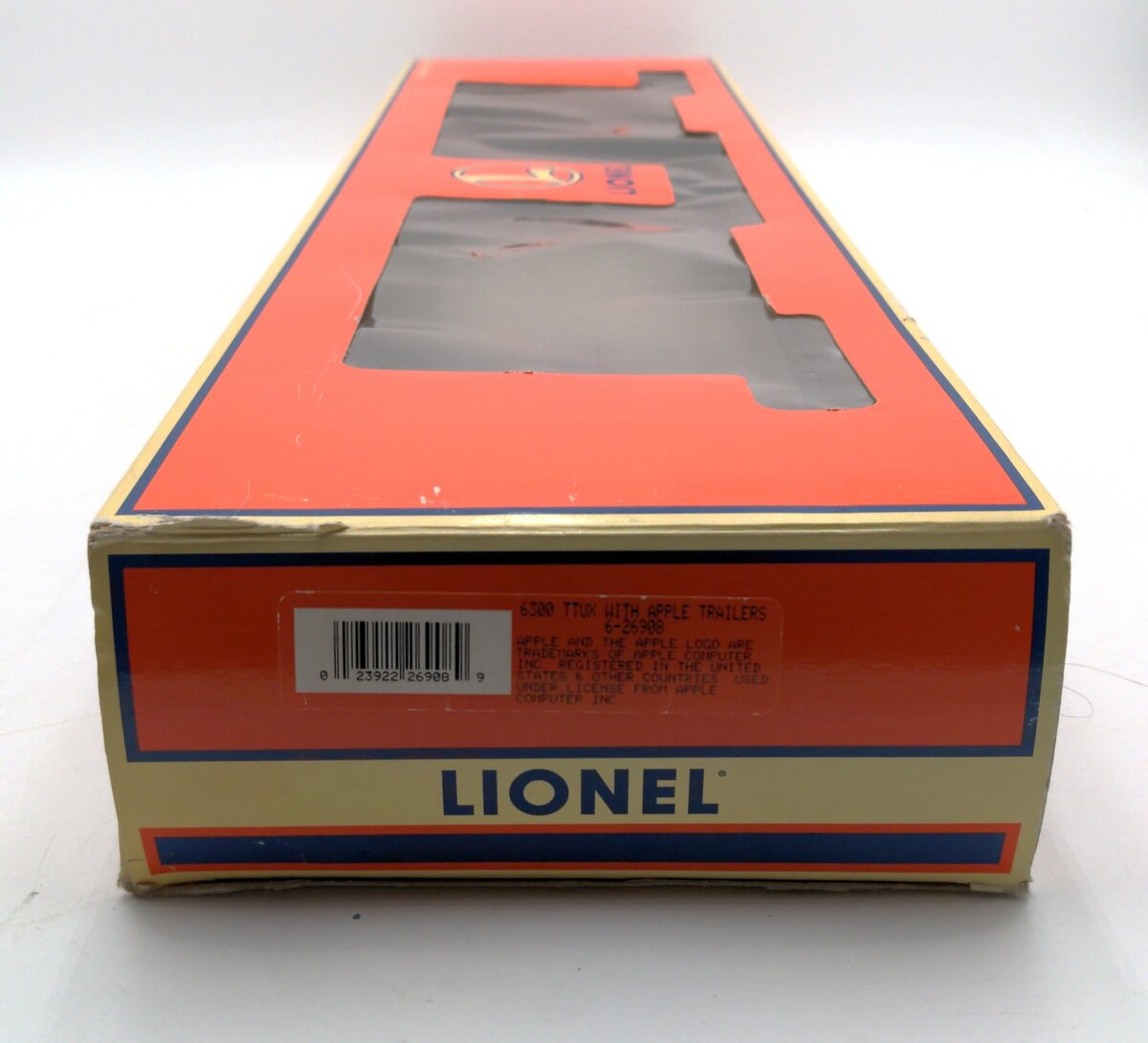 Lionel 6-26908 O Gauge T.T.U.X. Flatcars w/Apple Computer Trailers LN/Box