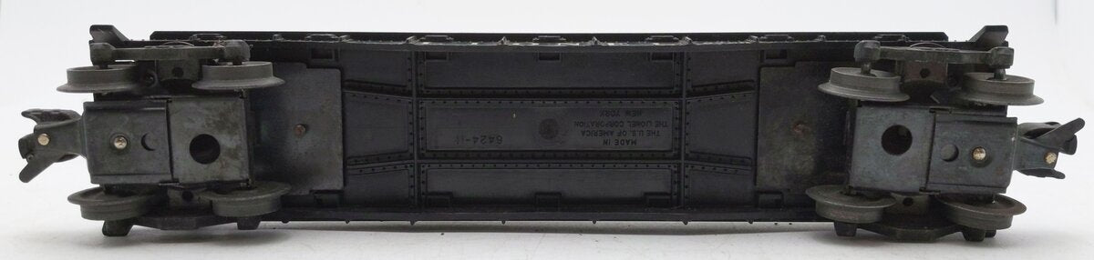 Lionel 6262 Vintage O Black Flatcar with Wheel Sets VG