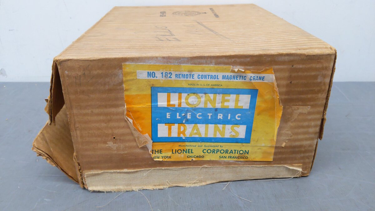 Lionel 182 Vintage O Gantry Crane w/Gray Smoke Stack VG/Box