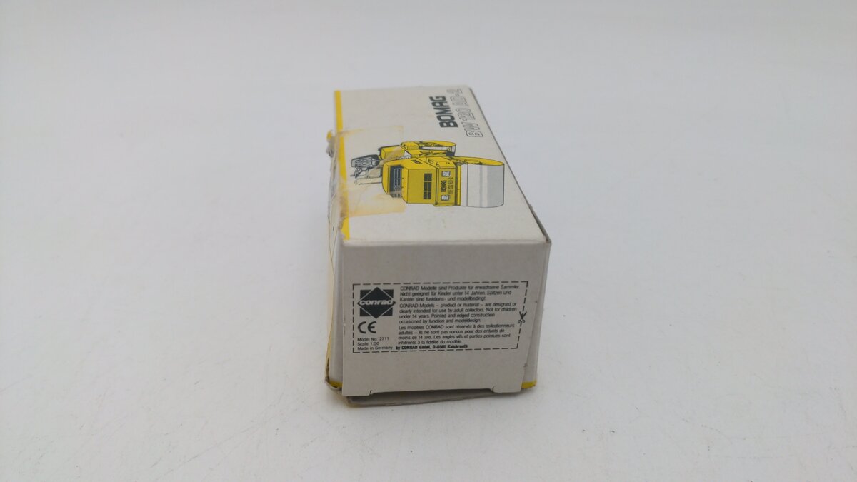 Conrad 2711 1:50 Scale Bomag BW 120 AD-2 Asphalt Roller Die Cast & Plastic Parts EX/Box