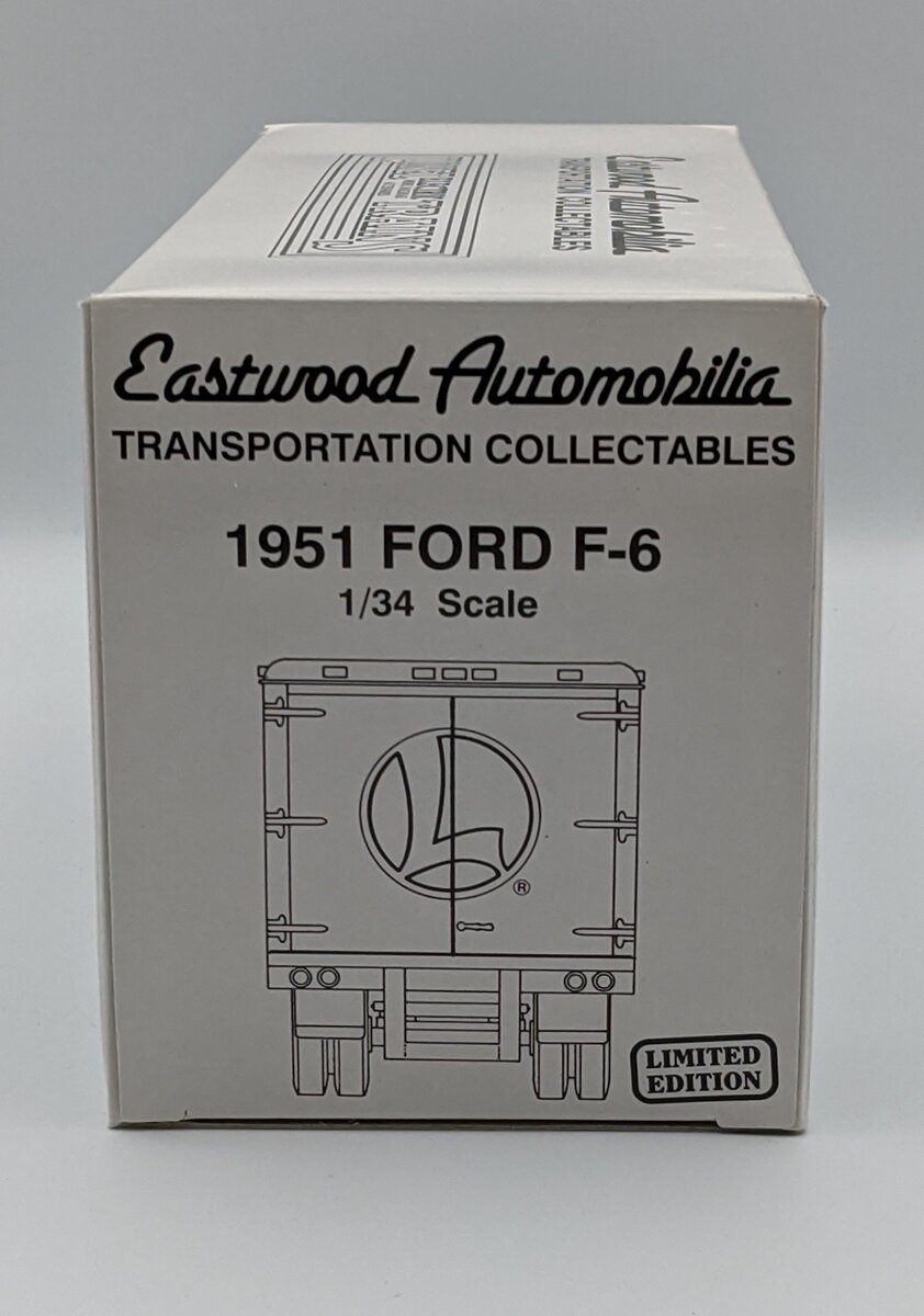 First Gear Lionel 19-0104 1:34 1951 Ford F-6 NEW Eastwood Automobila Box truck EX/Box