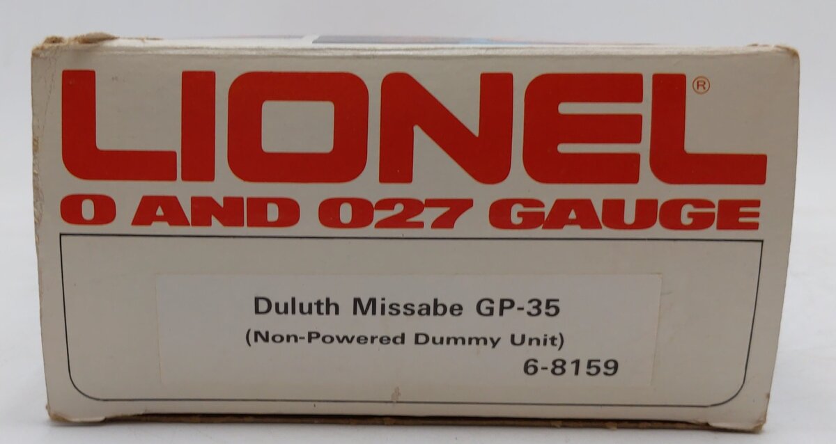 Lionel 6-8159 Duluth Missabe GP-35 Non-Pwd. Diesel Locomotive EX/Box