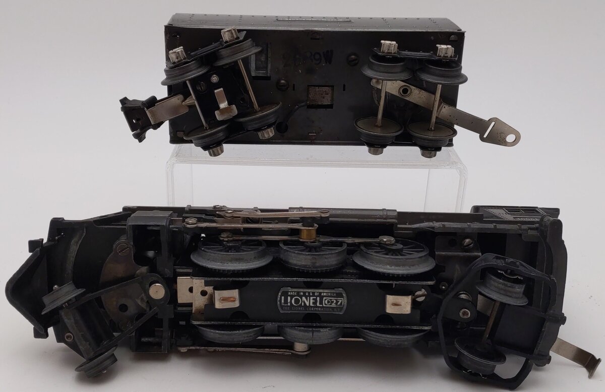 Lionel 1666E Vintage O Gray 2-6-2 Steam Locomotive with Tender VG