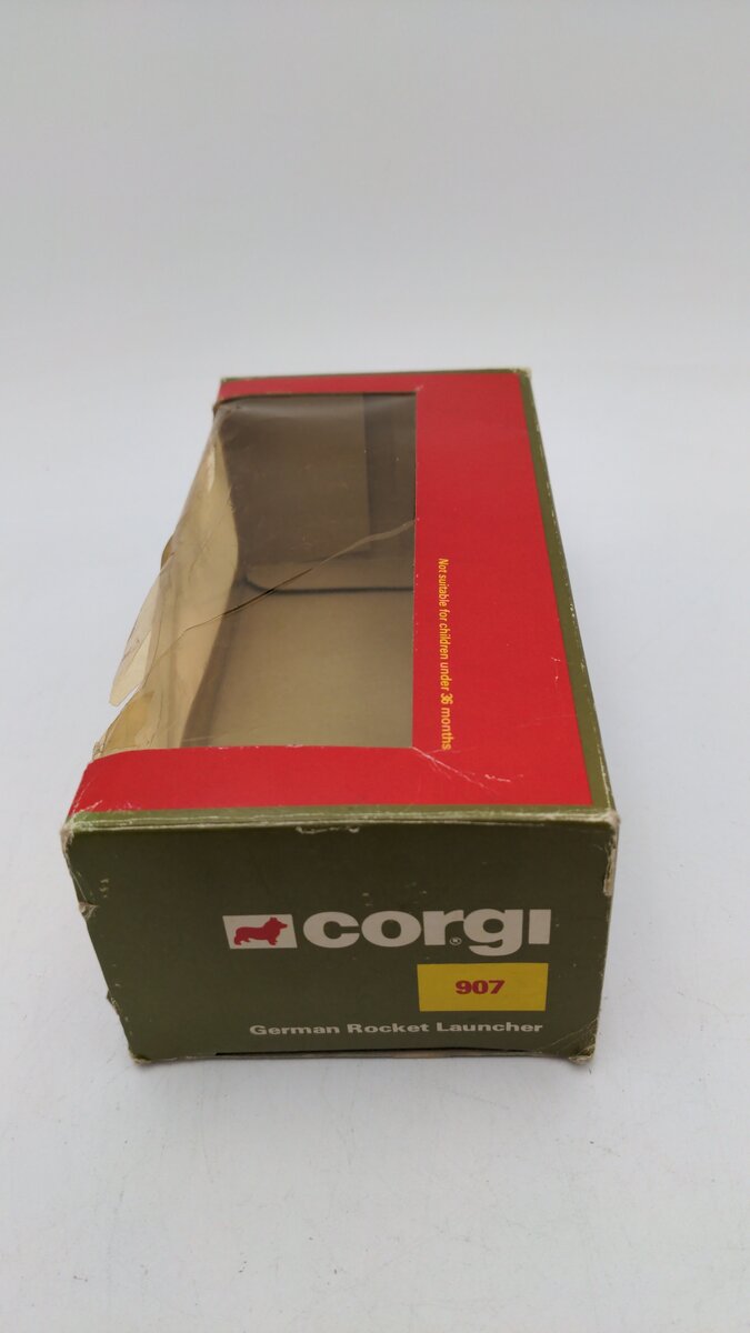 Corgi 907 Die Cast German Semi-Track Hanomog Sdkfz Rocket Launcher W/Shotman EX/Box