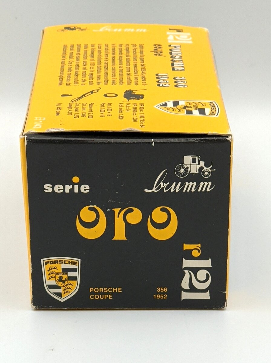 Brumm R121 Diecast 1952 Porsche 356 Coupe ORO MT/Box