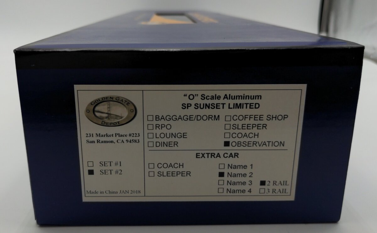 Golden Gate Depot O Southern Pacific "Sunset Limited" Passenger Car #9028 LN/Box