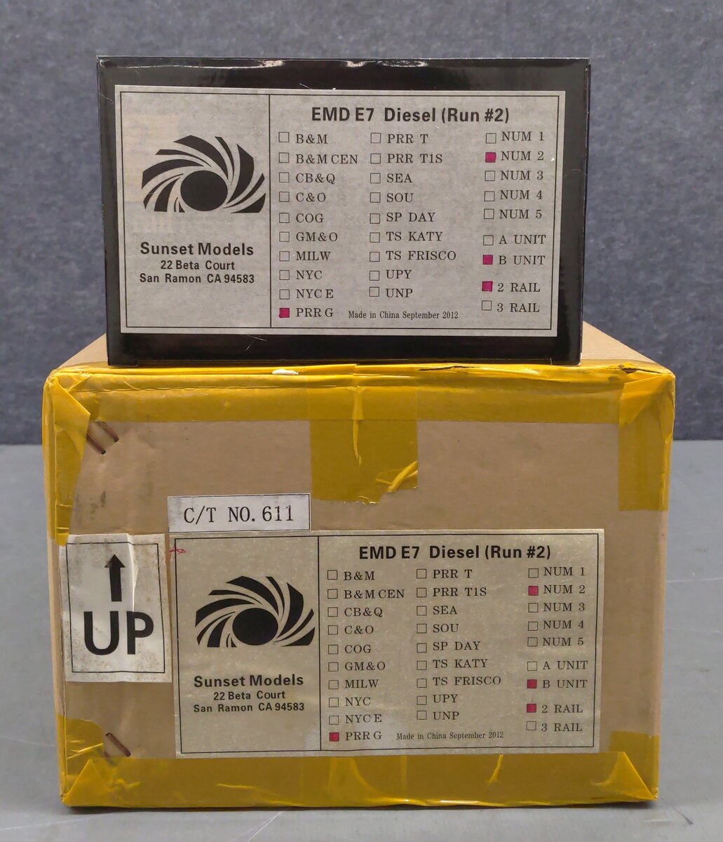 Sunset Models O PRR EMD E7 B-Unit Diesel Engine (Run #2) #5852 -2Rail NIB