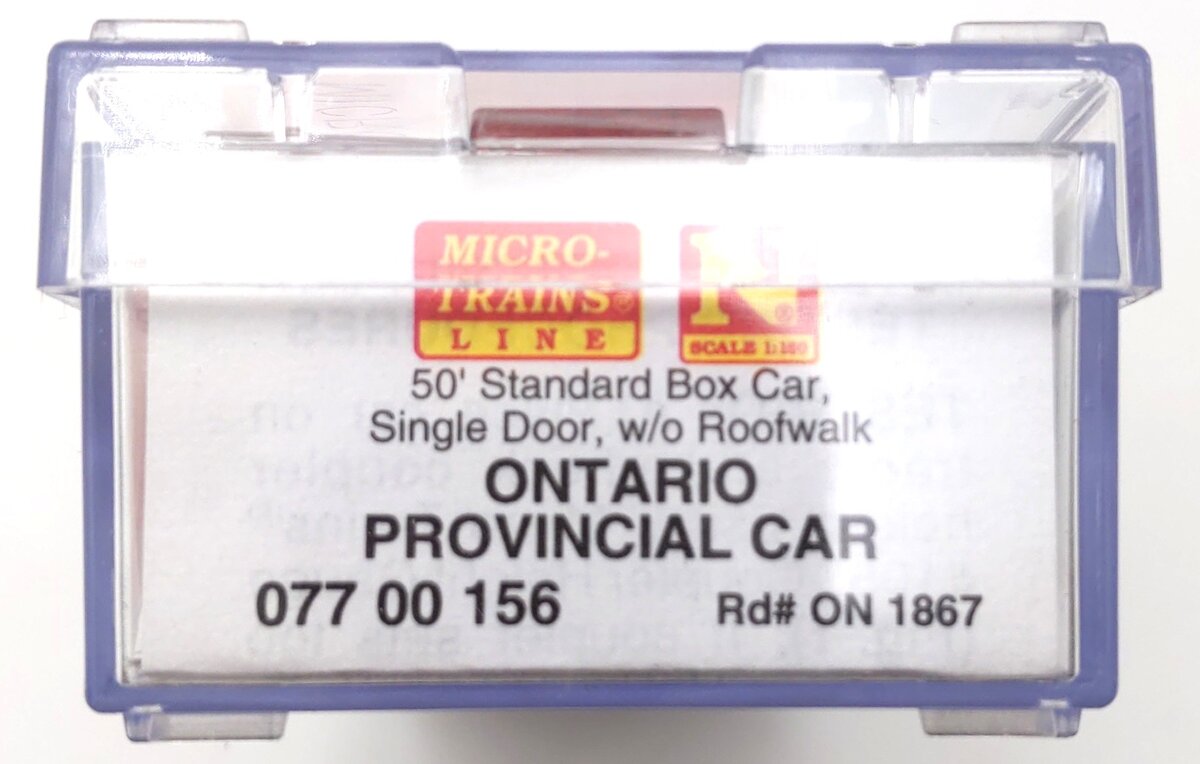 Micro-Trains 07700156 N Ontario 50' Standard Single Door Boxcar #1867 LN/Box