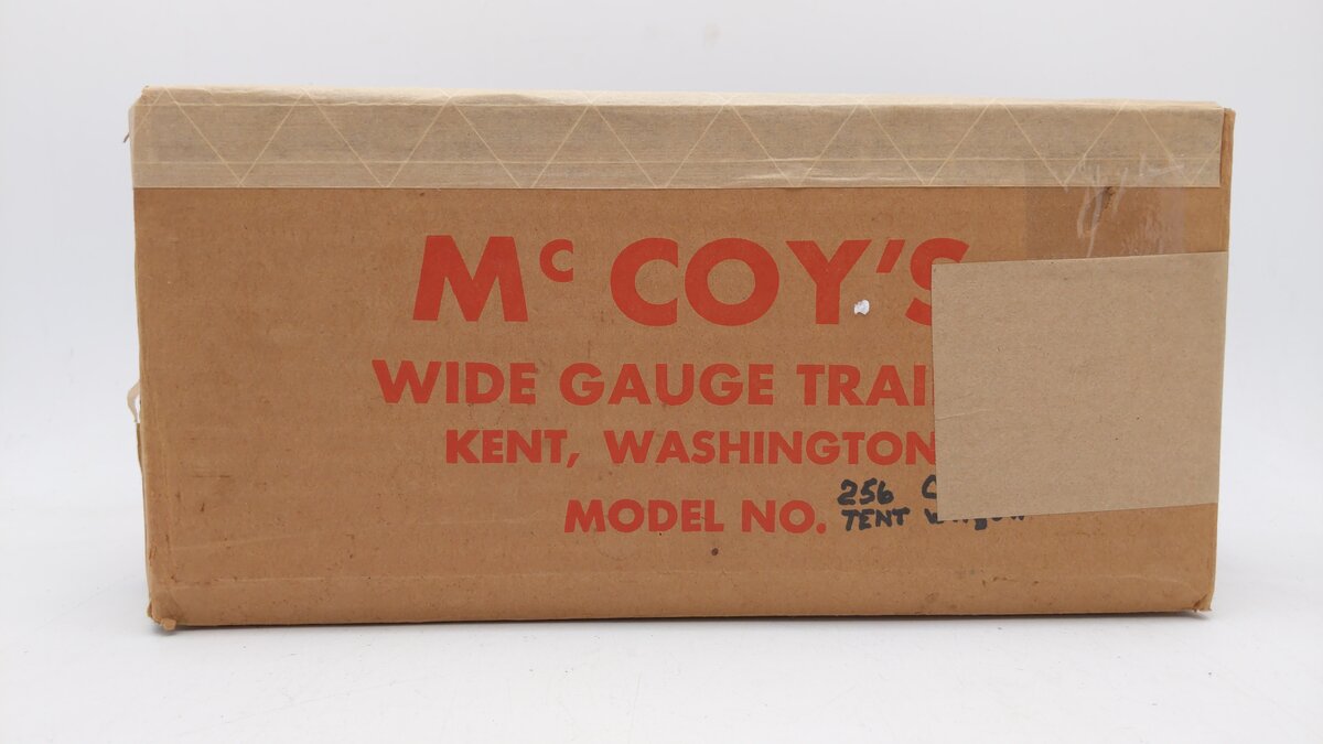 McCoy 256TW Standard Gauge Flat Car w/ Tent Wagon EX/Box