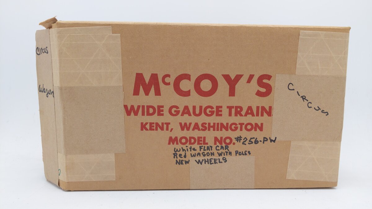 McCoy 256TW Standard Gauge Flat Car w/ Tent Wagon EX/Box